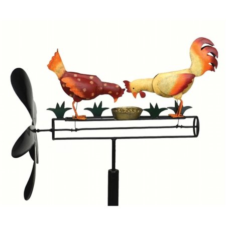 Gift Essentials Gift Essentials GEBLUEG489 Pecking Chickens Whirligig GEBLUEG489